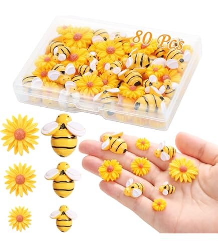 Amazon.com: Tiny Resin Bees 30Pcs Small Plastic Flatback Bumble